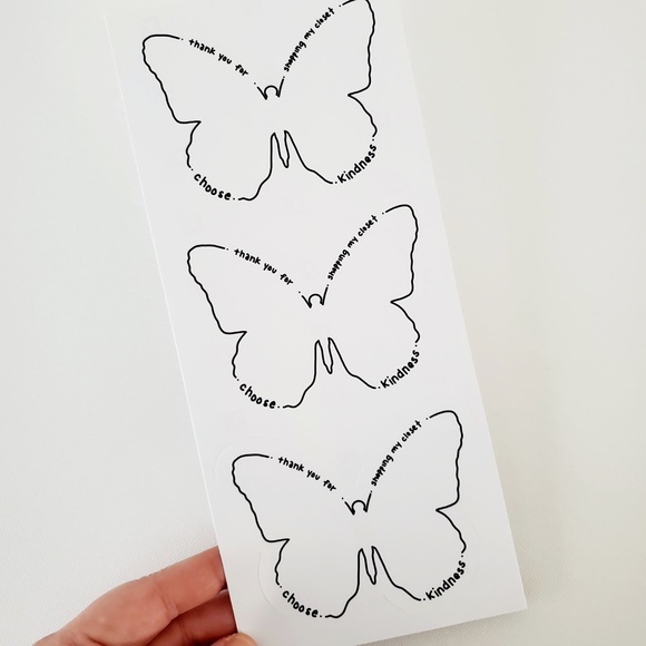 LB070 Choose Kindness Butterfly Custom Poshmark Stickers [Price Firm] - Picture 5 of 8